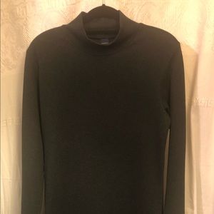 Lands’End 14-16 long sleeved cotton/ baumwolle black jersey dress